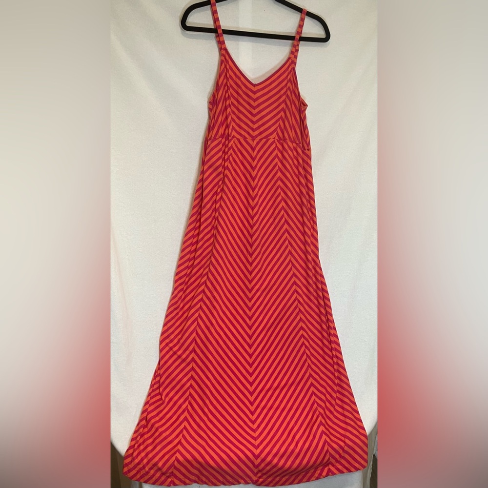 Motherhood Maternity Women's Striped Summer Maxi Dress Size XL Pregnancy Boho